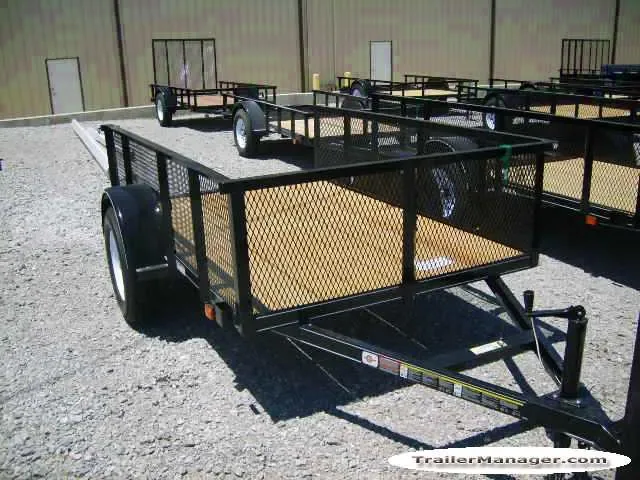 8ft SA BLACK UTILITY TRAILER W/REAR GATE