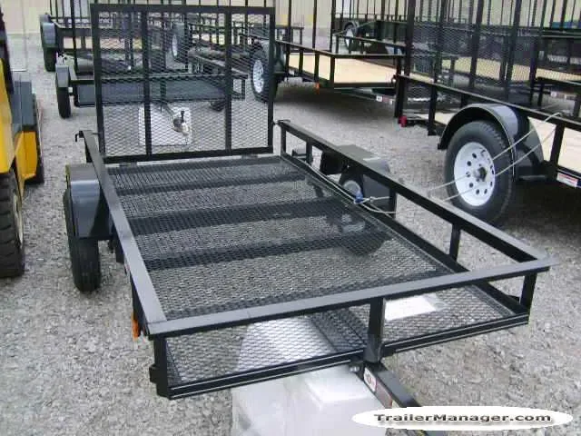 8ft Single Axle Black-Mesh