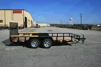12FT TA BLACK OPEN CARGO TRAILER