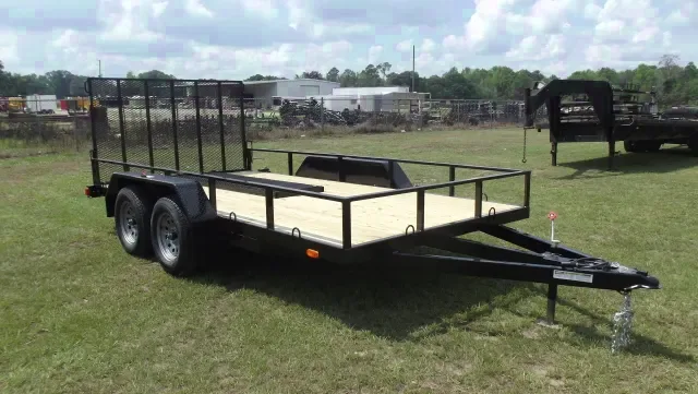 14ft Black TA Utility Trailer