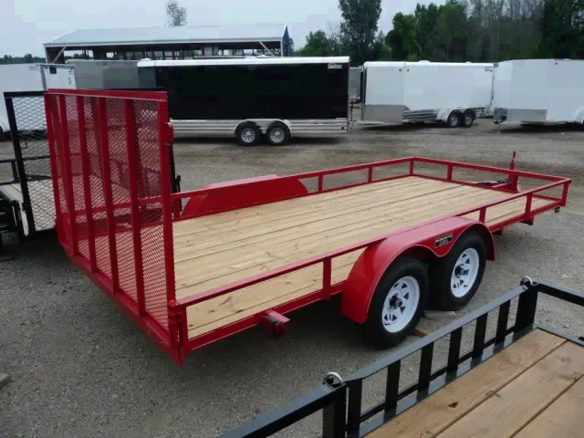 Red 16ft TA Utility Trailer