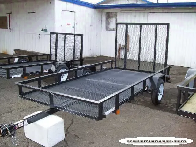8FT Single Axle Utility Trailer Mesh Floor