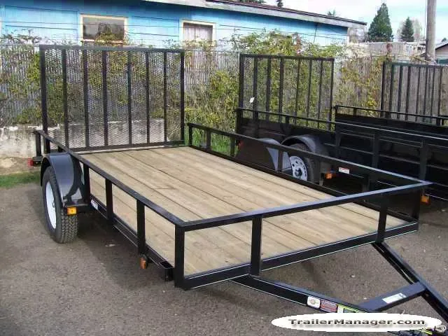 Utility Trailer 12ft Single Axle 3500lb