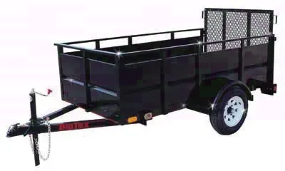 12FT SINGLE AXLE UTILITY, SOLID SIDES, GATE