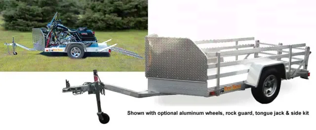 11FT MOTORCYCLE-SINGLE AXLE ALL ALUMINUM TRAILER