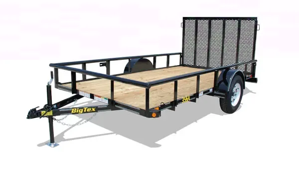 10FT SA UTILITY TRAILER, TOP RAILS, GATE