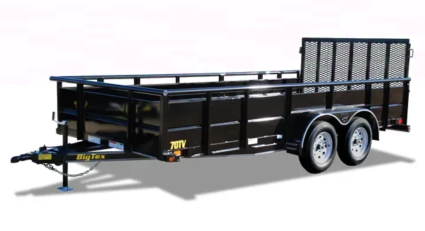 12FT Trailer with Black Steel Frame and Solid Sides