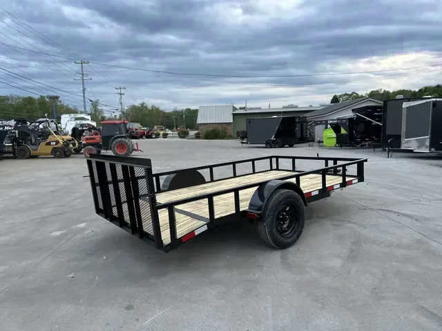 New 2025 Piggyback MetalWorks 6.10x12 Utility Trailer - Black