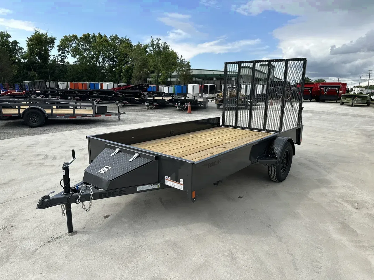 047937 - 2023 Rice Trailers 6x12 Solid Side Utility Utility Trailer