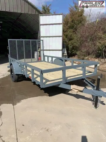 2025 6x14 Single Axle Utility Trailer with Ramp - Gray