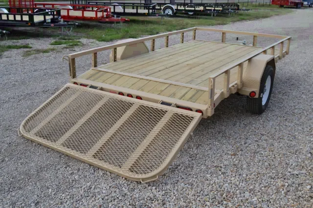 Wood Deck 12ft Single 3500lb Axle Utility Trailer