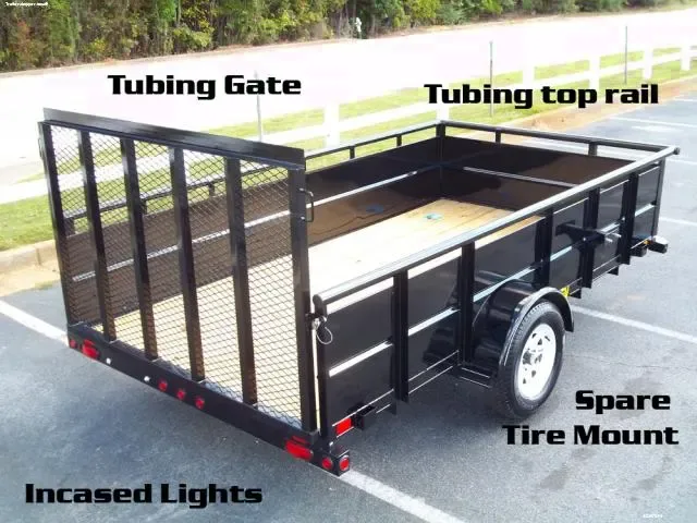 12ft Utility Trailers with 24in Solid Metal Sides