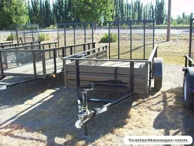 10ft Single Axle Black Utility Trailer
