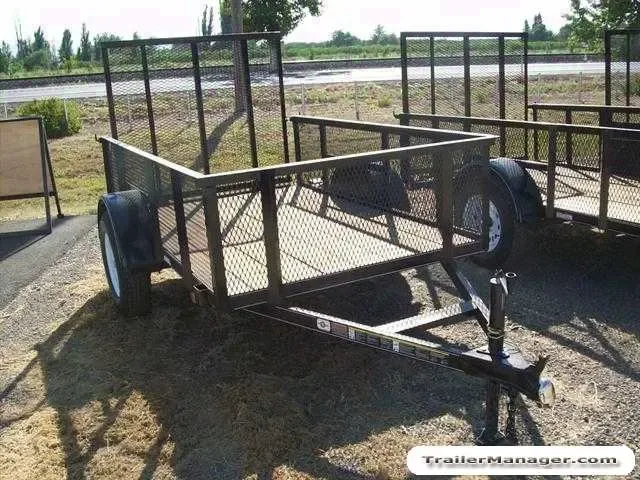 8ft Single 3500lb Axle Black BP Utility Trailer
