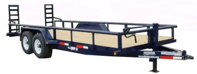 Black 18ft Utility Trailer w/Stand Up Ramps
