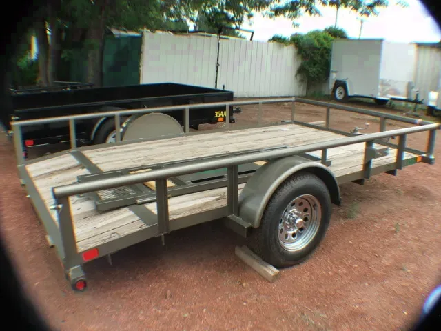12FT Beige Utility Trailer w/Removable Ramps