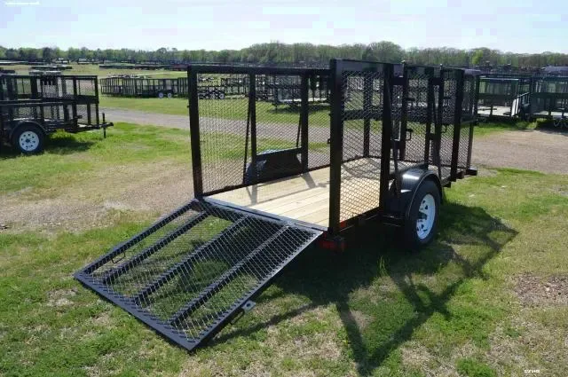 12FT BLACK LANDSCAPING/UTILITY TRAILER
