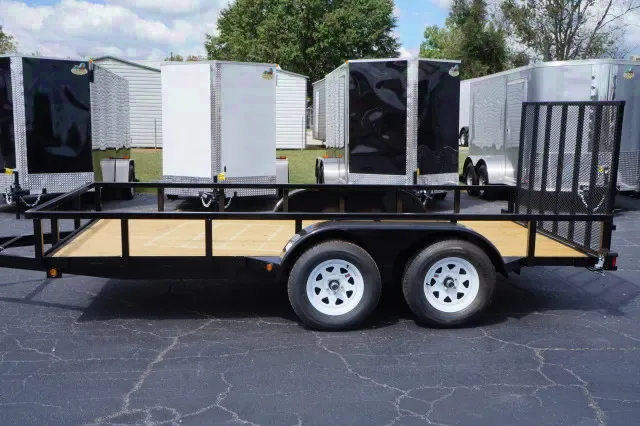 14FT TA UTILITY TRAILER W/TREATED LUMBER DECKING