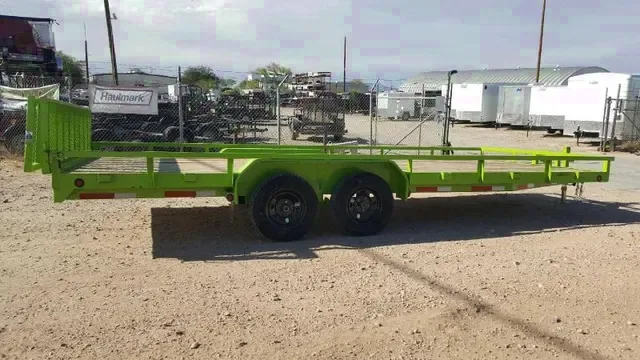 GREEN 20FT UTILITY TRAILER W/ELECTRIC BRAKES