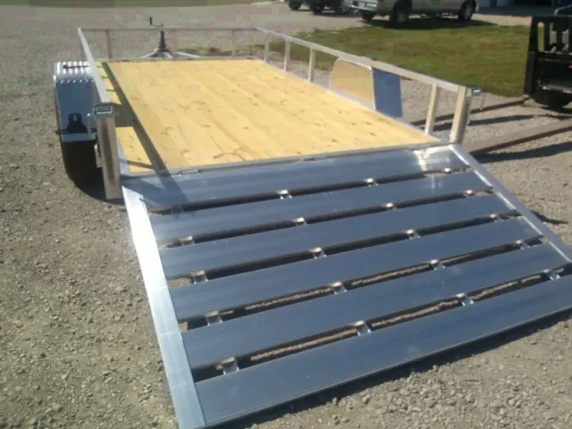 12ft Bumper Pull  Aluminum Utility Trailer w/Wood Decking