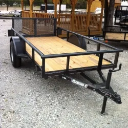 10ft Black Bumper Pull SA Utility Trailer