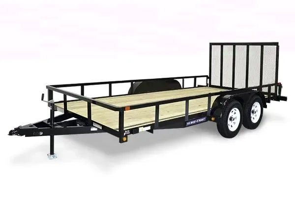 16ft Pipe Top Rail TA Utility Trailer