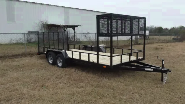 Black 20ft Bumper Pull Landscape Trailer
