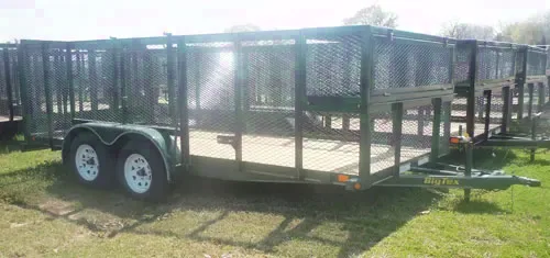 16ft Landscape Trailer Treated Wood Flooring