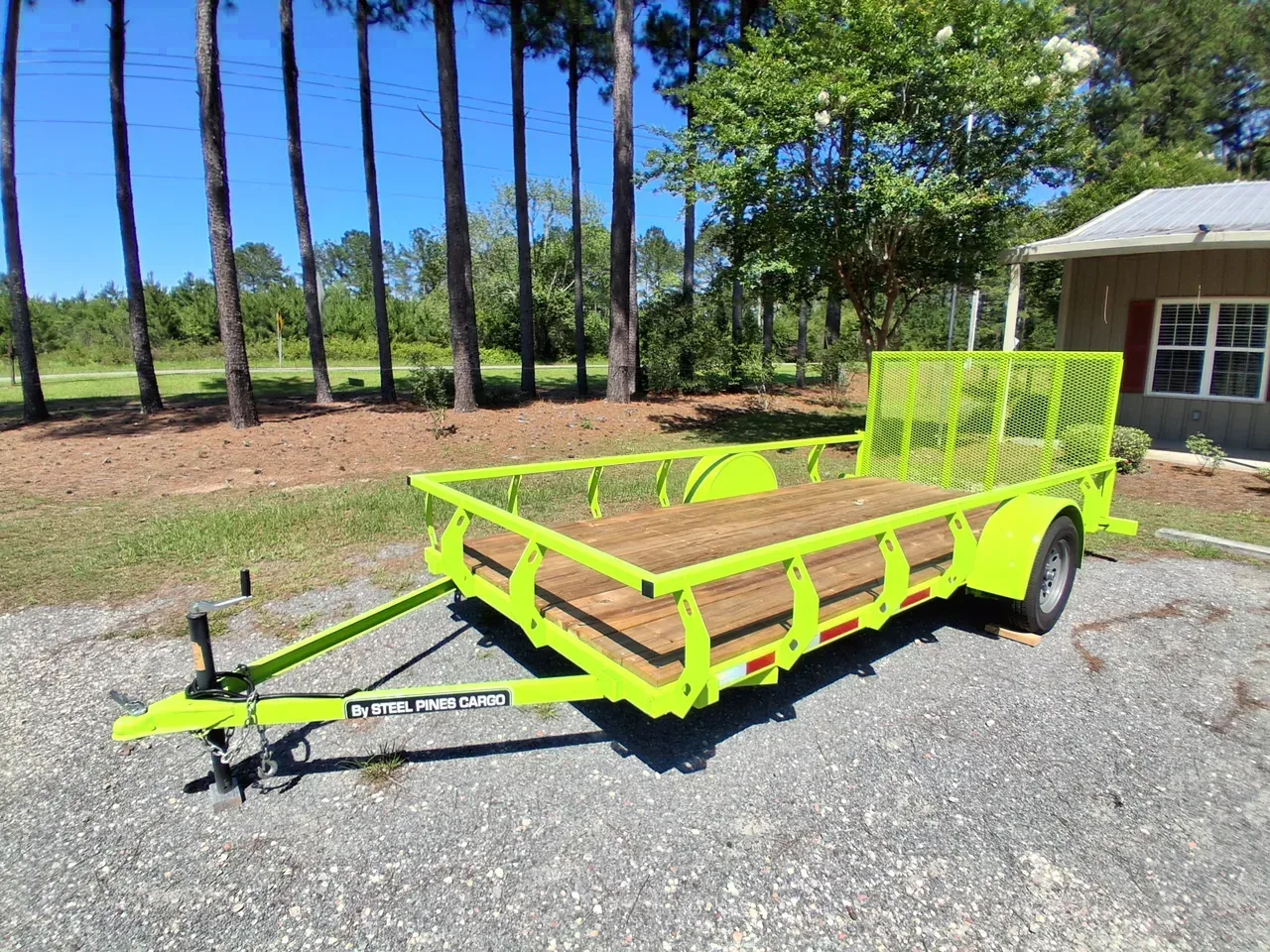 2026 REX SERIES by Steel Pines Cargo 6.5x14sa Utility Trailer - Lime Green Color -