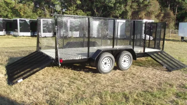 16ft TA Landscape Trailer w/4' Mesh Sides