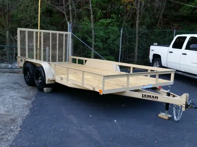 16ft Tandem 3500lb Axle Tan Utility Trailer