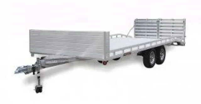 20ft All Aluminum Utility Trailer-Deckover-Side Rails
