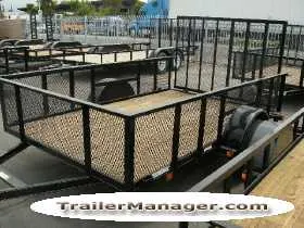 10ft Single 3500lb Axle Black Utility Trailer