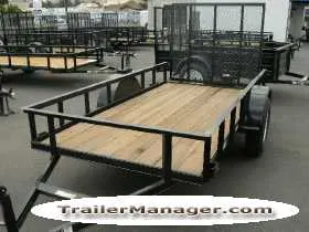 Utility Trailer 10ft Single 3500lb Axle Black