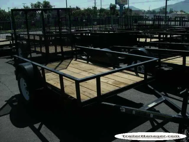Wood Deck 8ft Single 3500lb Axle Utility Trailer