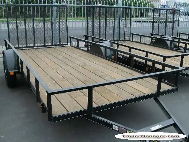 12FT Wood Deck Utility Trailer