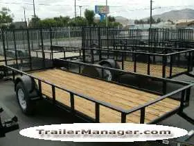 12ft Steel Utility Trailer SA w/Ramp Gate