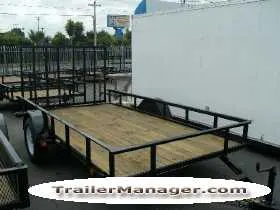 Wood Deck Utility Trailer 12ft Single 3500lb Axle
