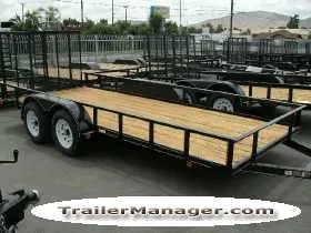16ft TA Wood Deck Utility Trailer