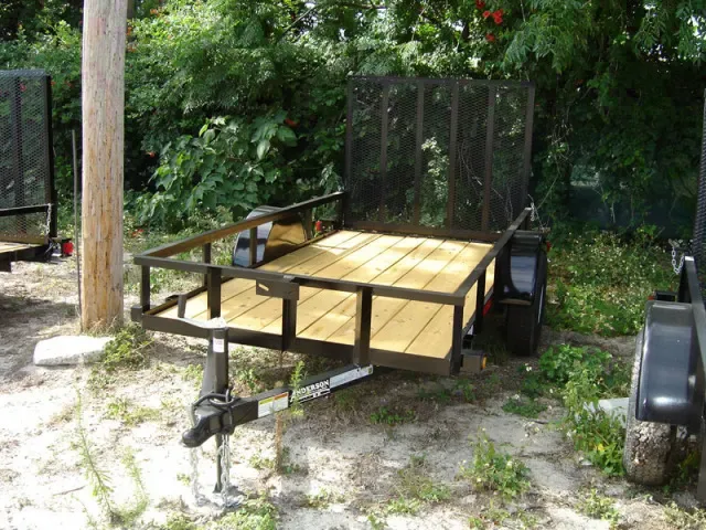 10ft Utility Trailer w/Steel Side Railing