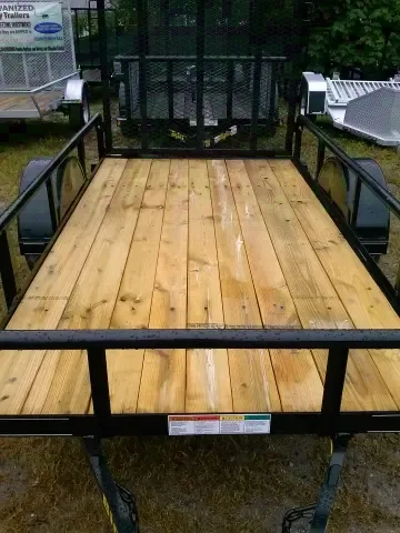 10ft Utility Black with Wood Decking