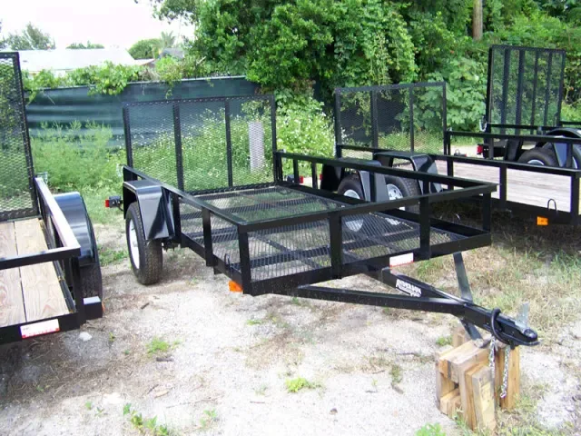 8ft Utility Trailer w/Expanded Metal Floor