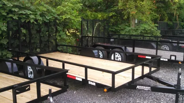 Black Steel 12ft Utility Trailer