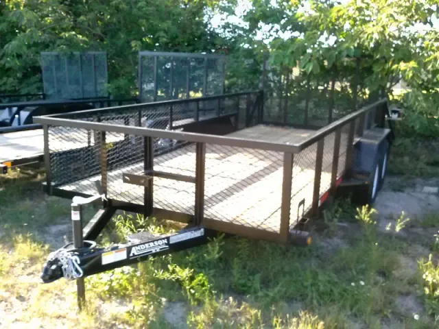 16ft  Utility Trailer w/Mesh Sides