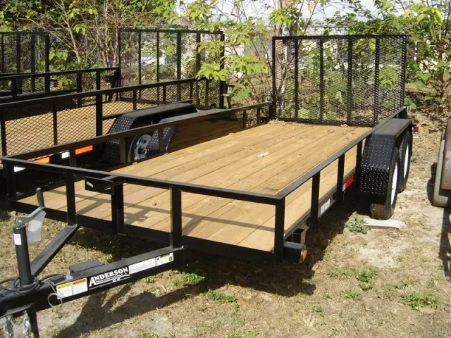 Utility Trailer 16ft Black w/Ramp Gate