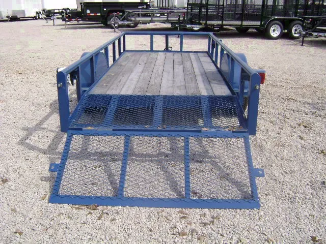 BLUE 12FT SA  UTILITY TRAILER W/RAMP