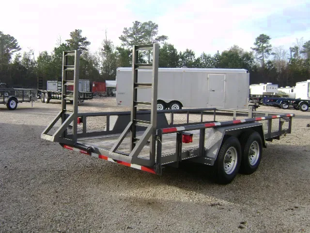 16 ft Treated Wood Deck Utility Trailer