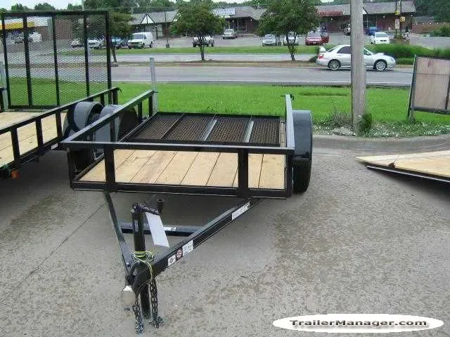 10ft Single 3500lb Axle Black Utility Trailer