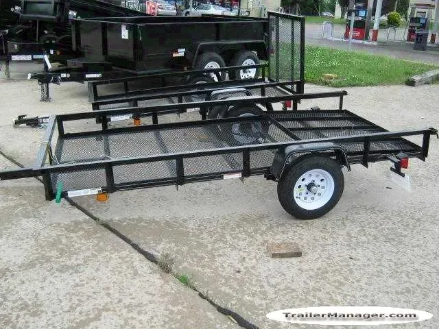 8FT SINGLE AXLE MESH UTILITY TRAILER
