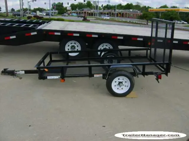 8FT SINGLE AXLE MESH UTILITY TRAILER